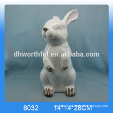 2016 neue Ankunft hotsale keramisches stehendes Kaninchen, keramische Kaninchenfigürchen, keramische Kaninchenstatue